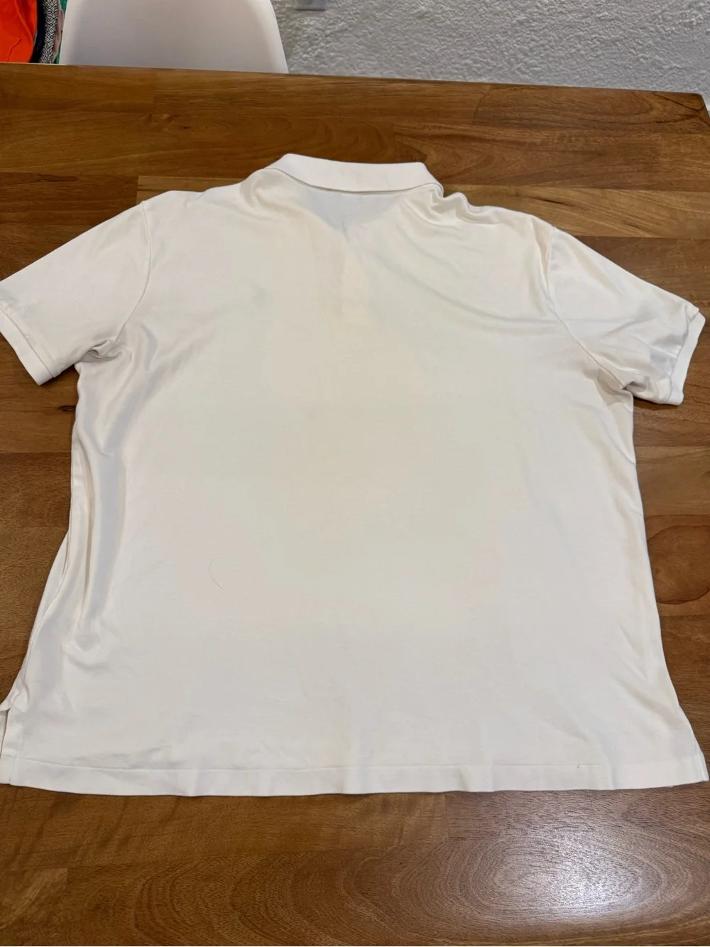 Ralph Lauren White Polo with Teal Logo Size L